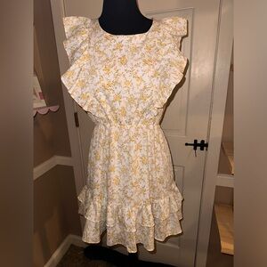 Love Riche dress yellow flowers women's large